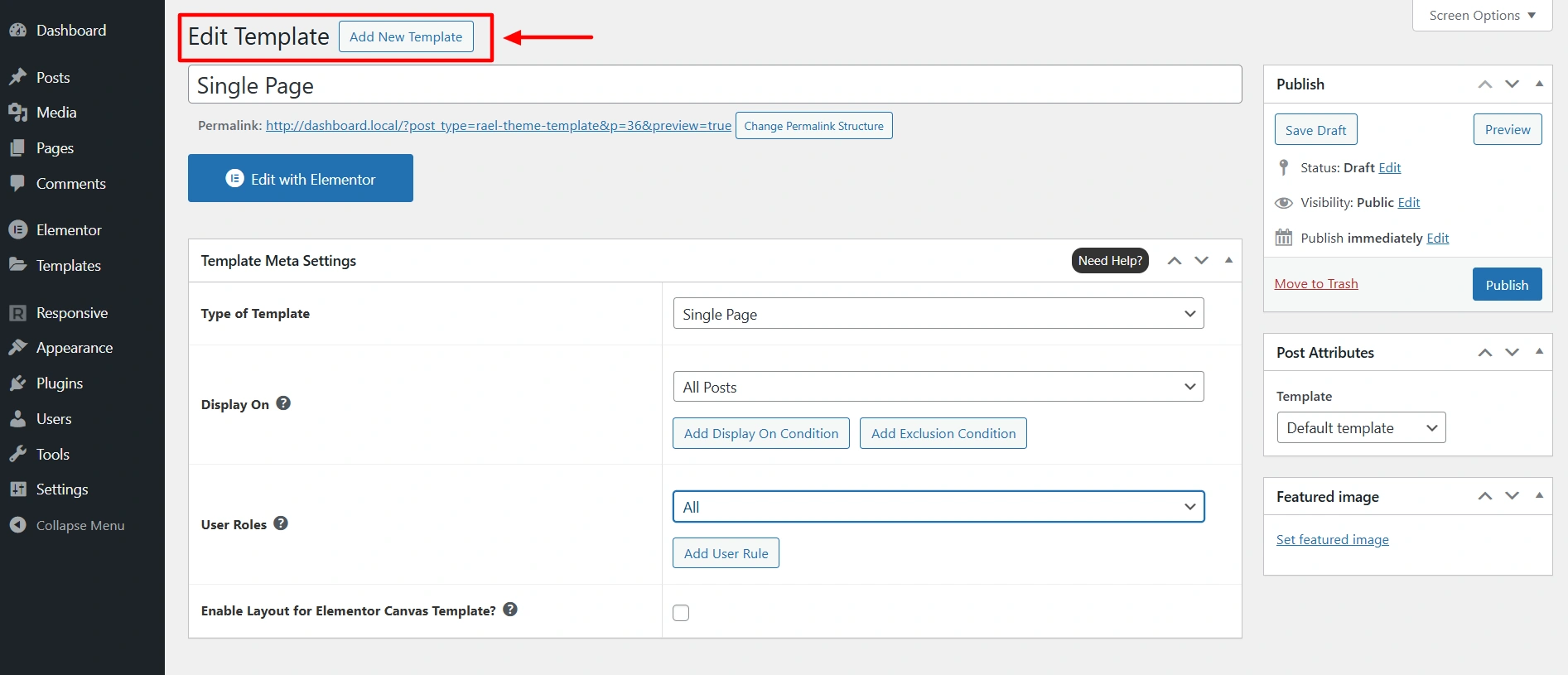 RAE Theme builder template