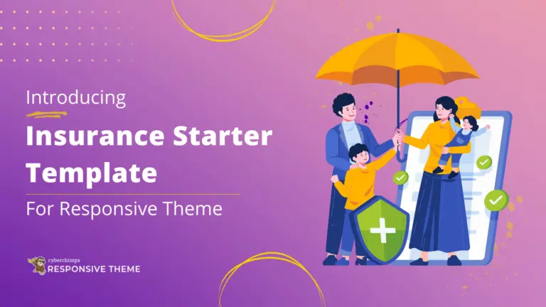 Introducing Insurance Starter Template for Responsive Theme