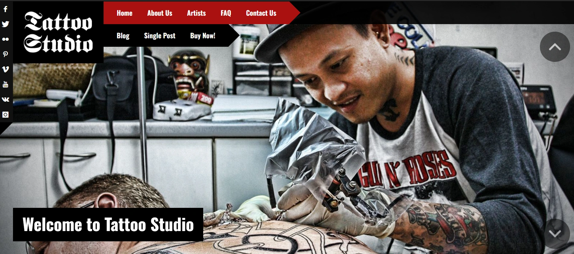 Tattoo Studio WordPress theme