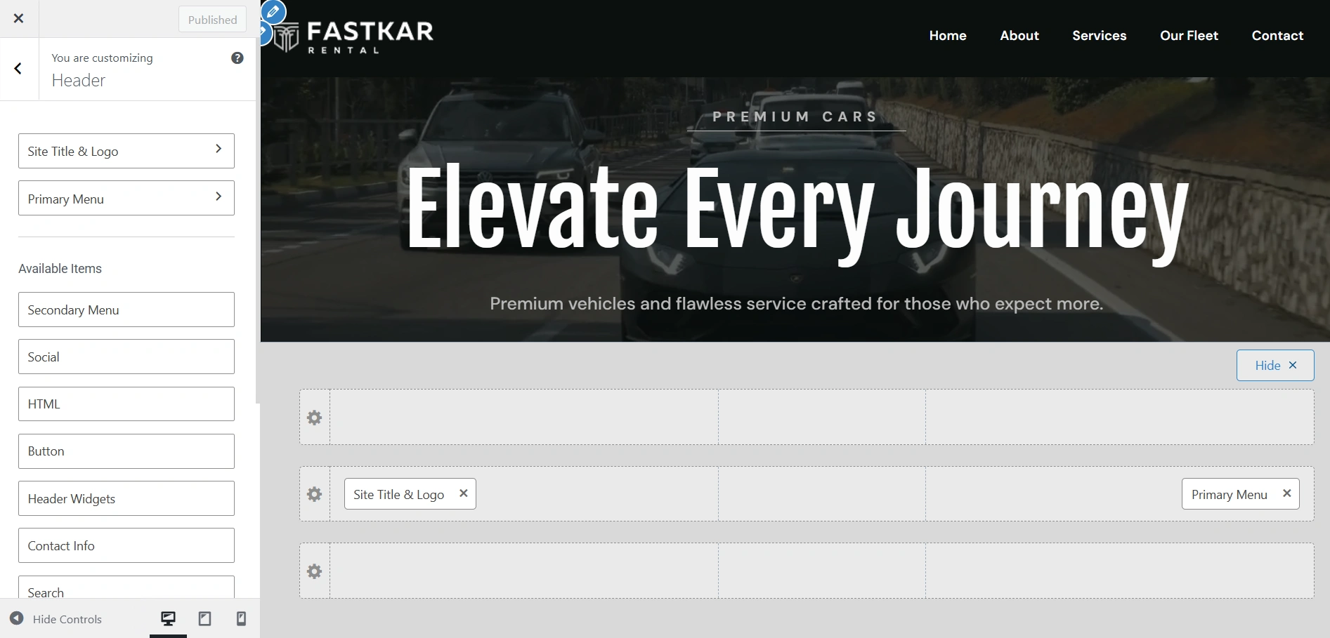 Header builder