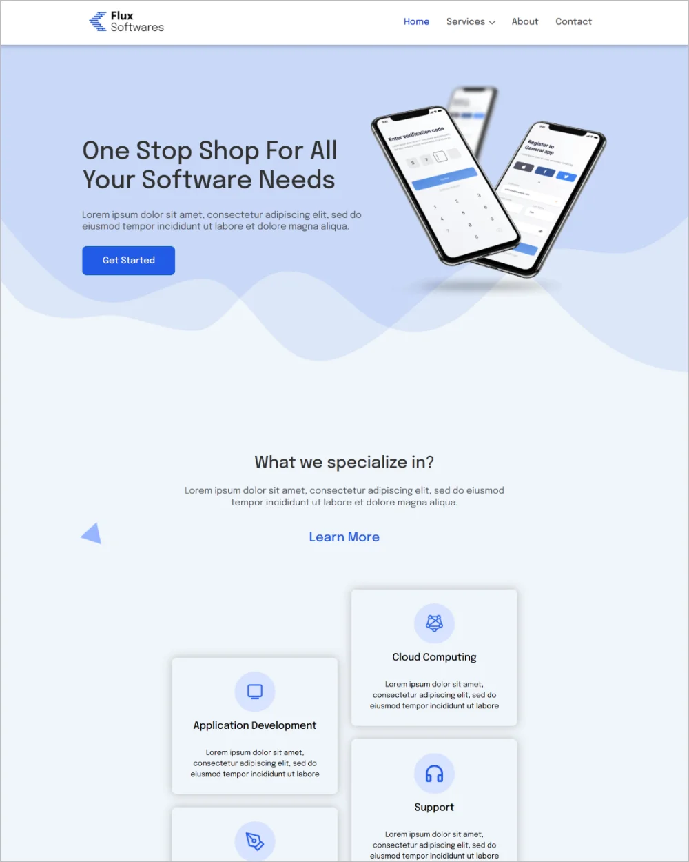 Software Company WordPress Template