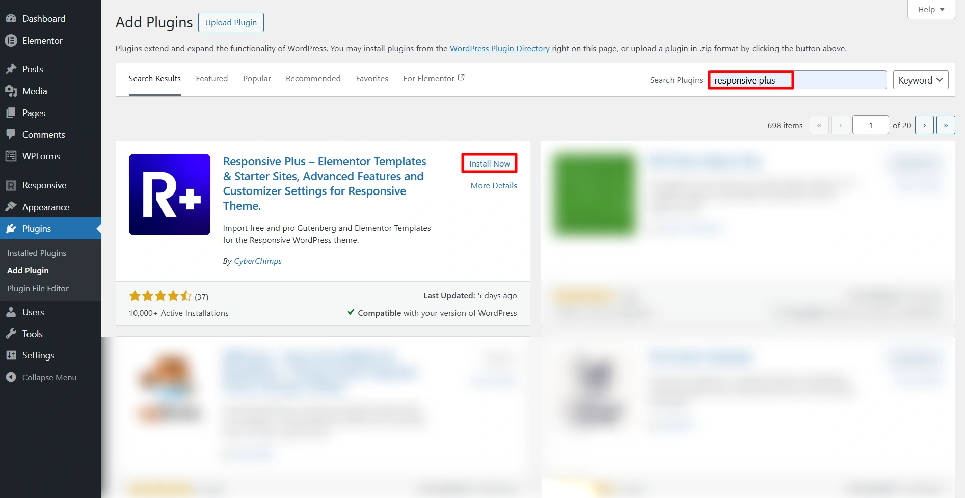 Install Responsive Plus