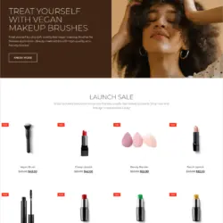 Cosmetics website template for beauty stores